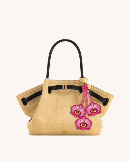 Orchid Bag Charm - Bright Orange