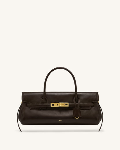 Yara Small Top Handle Shoulder Bag - Deep Coffee