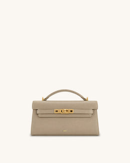 Noor Top Handle Bag - Taupe Brown
