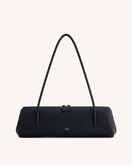 Nova Minimalist Shoulder Bag - Jet Black