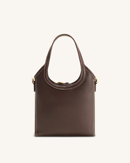 Brooke Mini Belted Embellished Top Handle Bag - Black