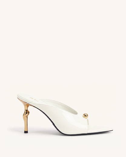 Noemi Pointed-Toe Mule Heels - Burgundy
