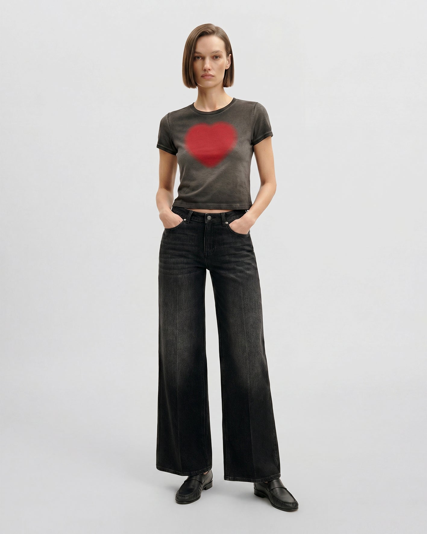 The Shrunken Faded Love T-shirt - Dirty Oat
