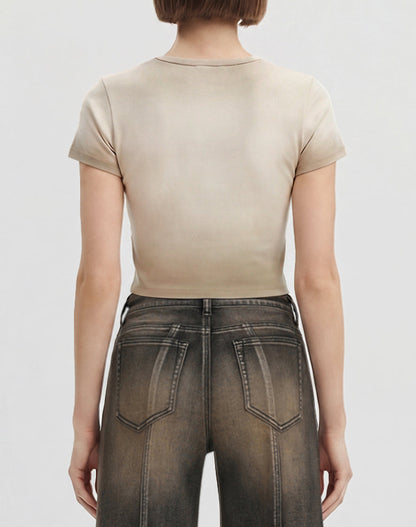 The Shrunken Faded Love T-shirt - Washed Black