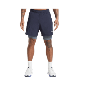 Gymshark Sport 7" 2 in 1 Shorts Heavy Blue/Iron Blue