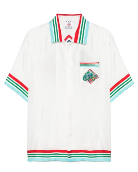 Casablanca Silk Shirt Bianco Elegant Style