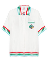 Casablanca Silk Shirt Bianco Elegant Style