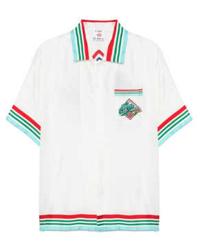 Casablanca Silk Shirt Bianco Elegant Style