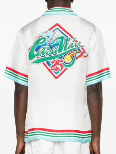 Casablanca Silk Shirt Bianco Elegant Style