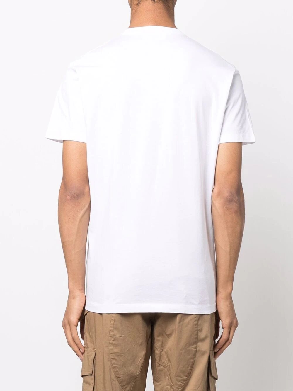 Dsquared2 White Cool-Fit Paint-Splattered ICON T-shirt