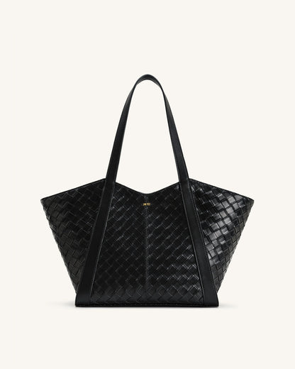 Kiana Large Capacity Weave Texture Tote Bag - Dark Olive