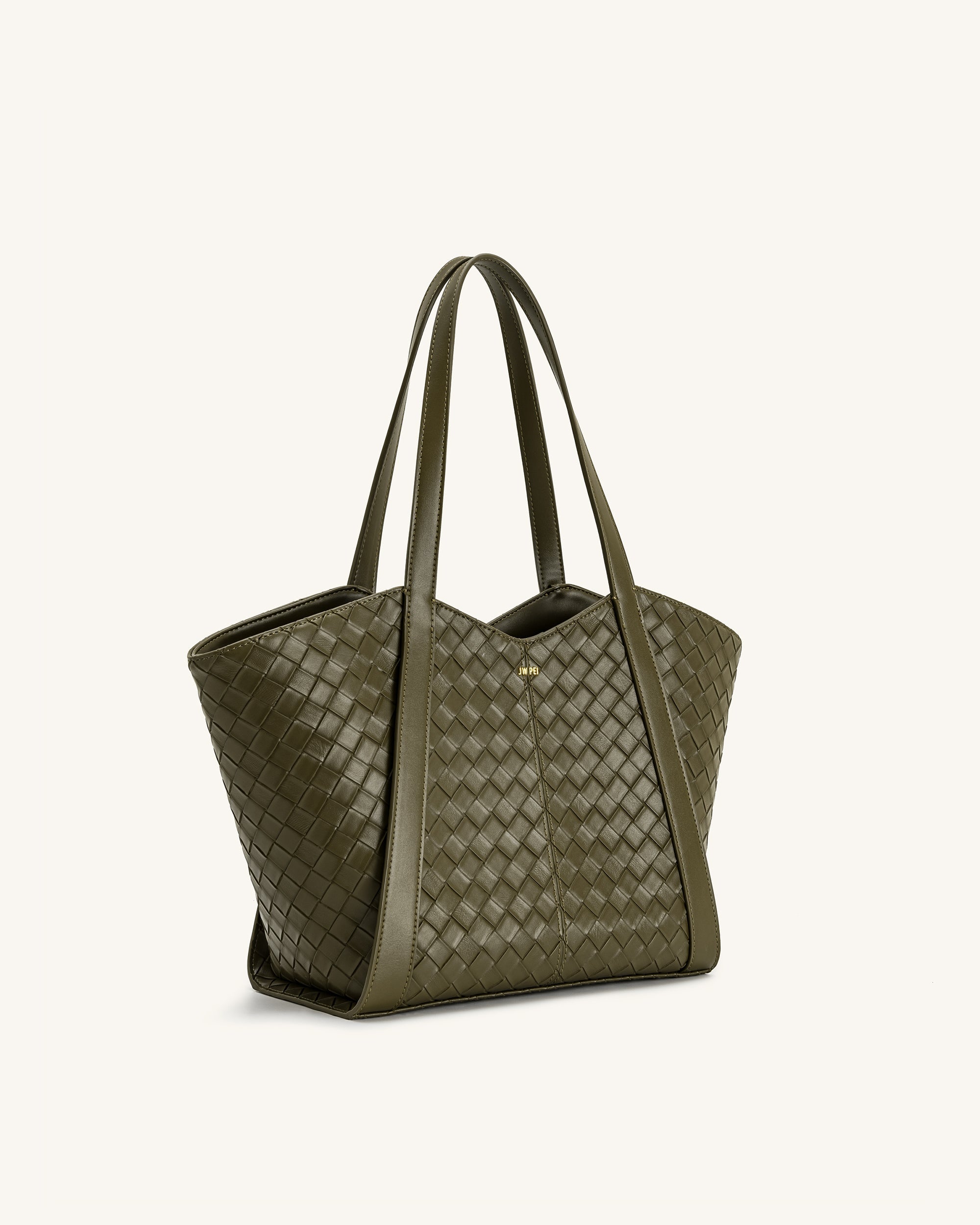Kiana Large Capacity Weave Texture Tote Bag - Black