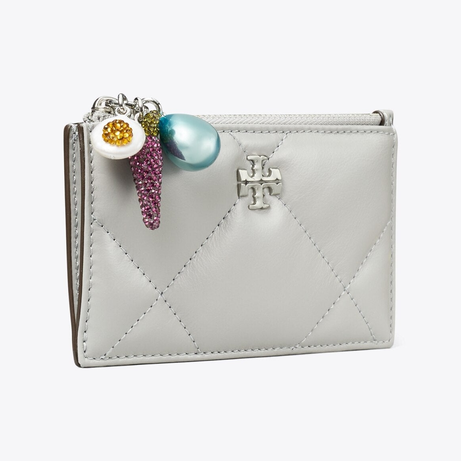 Kira Diamond Quilt Charm Zip Card Case