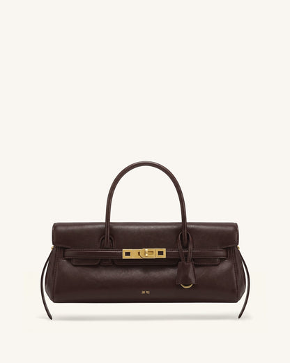Yara Small Top Handle Shoulder Bag - Deep Coffee