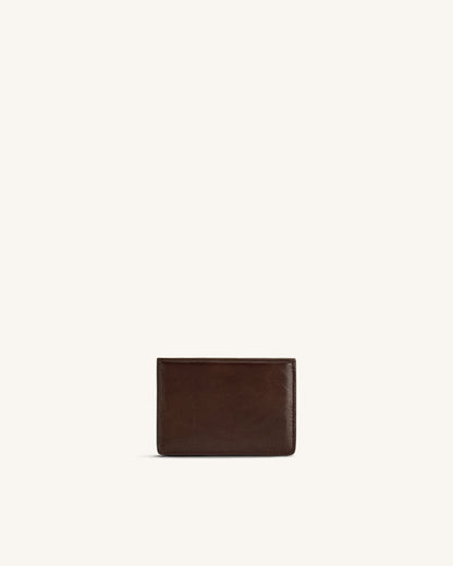 Maeve Dachshund Metal Emblem Card Holder - Chocolate