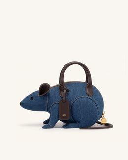 Mia Mouse Top Handle Bag - Blue Denim