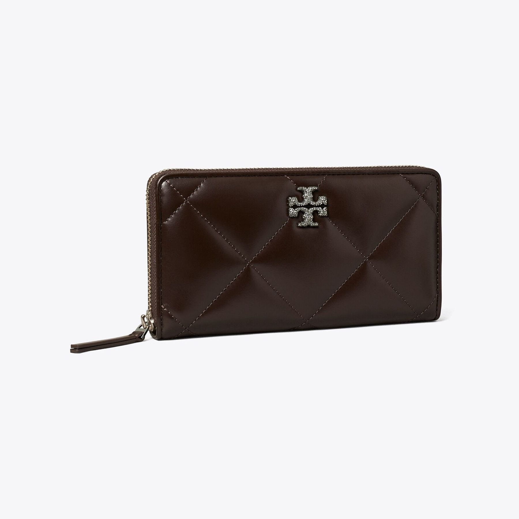 Kira Diamond Quilt Pavé Zip Continental Wallet