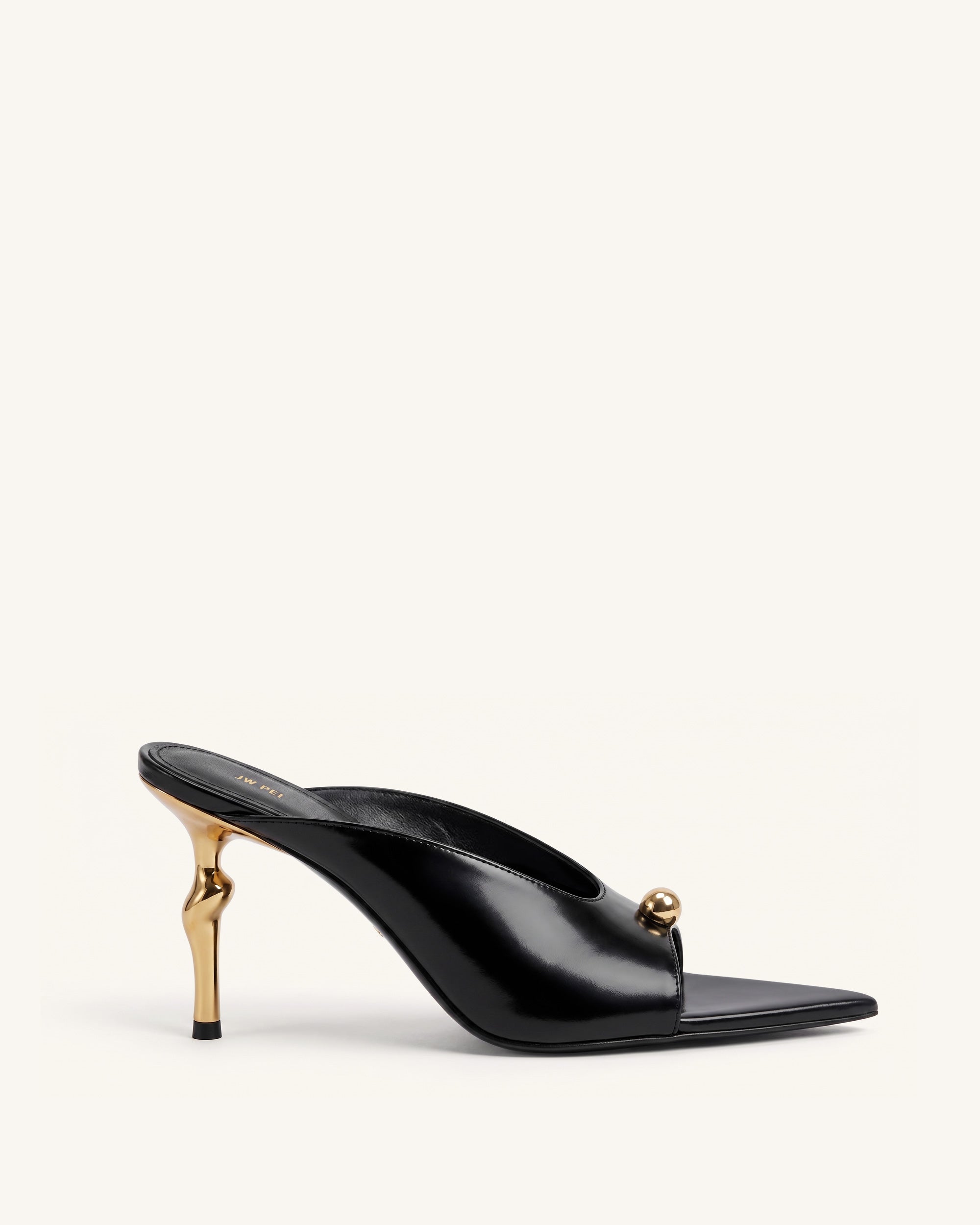 Noemi Pointed-Toe Mule Heels - White