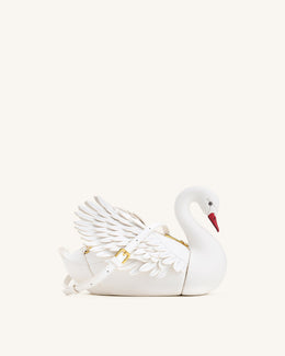 Alani Swan Shaped Crossbody Bag - White