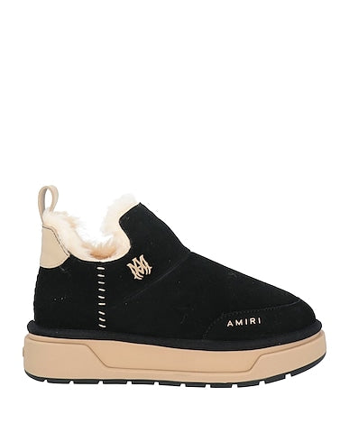 Amiri Black Suede and Fleece-Lined Slip-On Sneakers