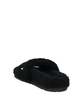 Amiri Black Fleece Slide Sandals