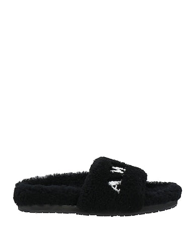 Amiri Black Fleece Slide Sandals