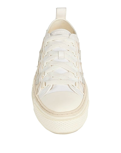 Amiri Star-Embellished White Canvas Sneakers