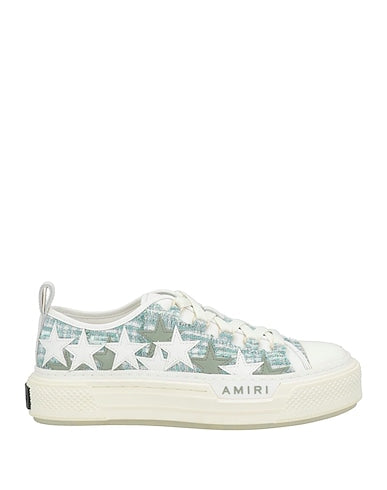 Amiri Star-Embellished White and Aqua Sneakers