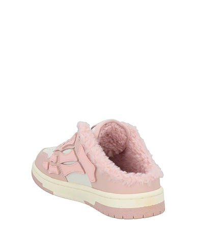 Amiri Pink Leather and Fleece-Lined Sneakers