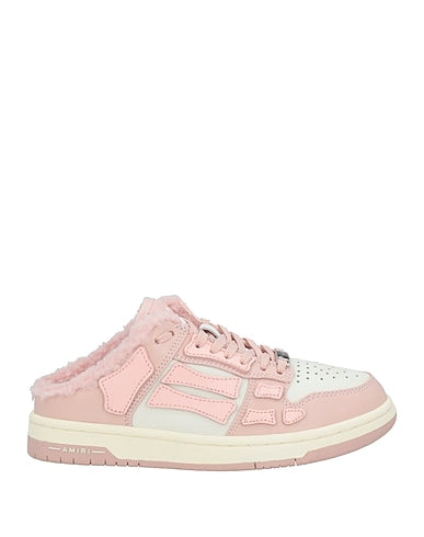 Amiri Pink Leather and Fleece-Lined Sneakers