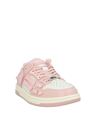 Amiri Pink Leather and Fleece-Lined Sneakers