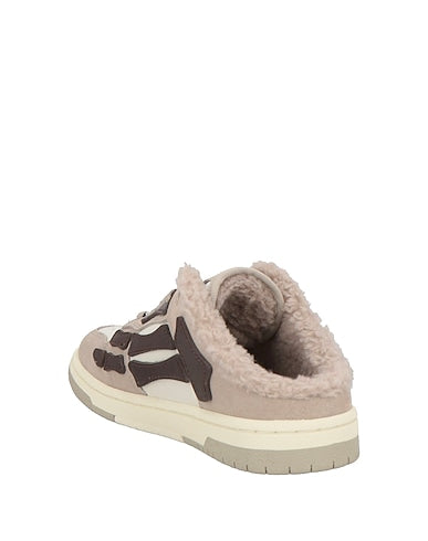 Amiri Brown Leather and Fleece-Lined Sneakers