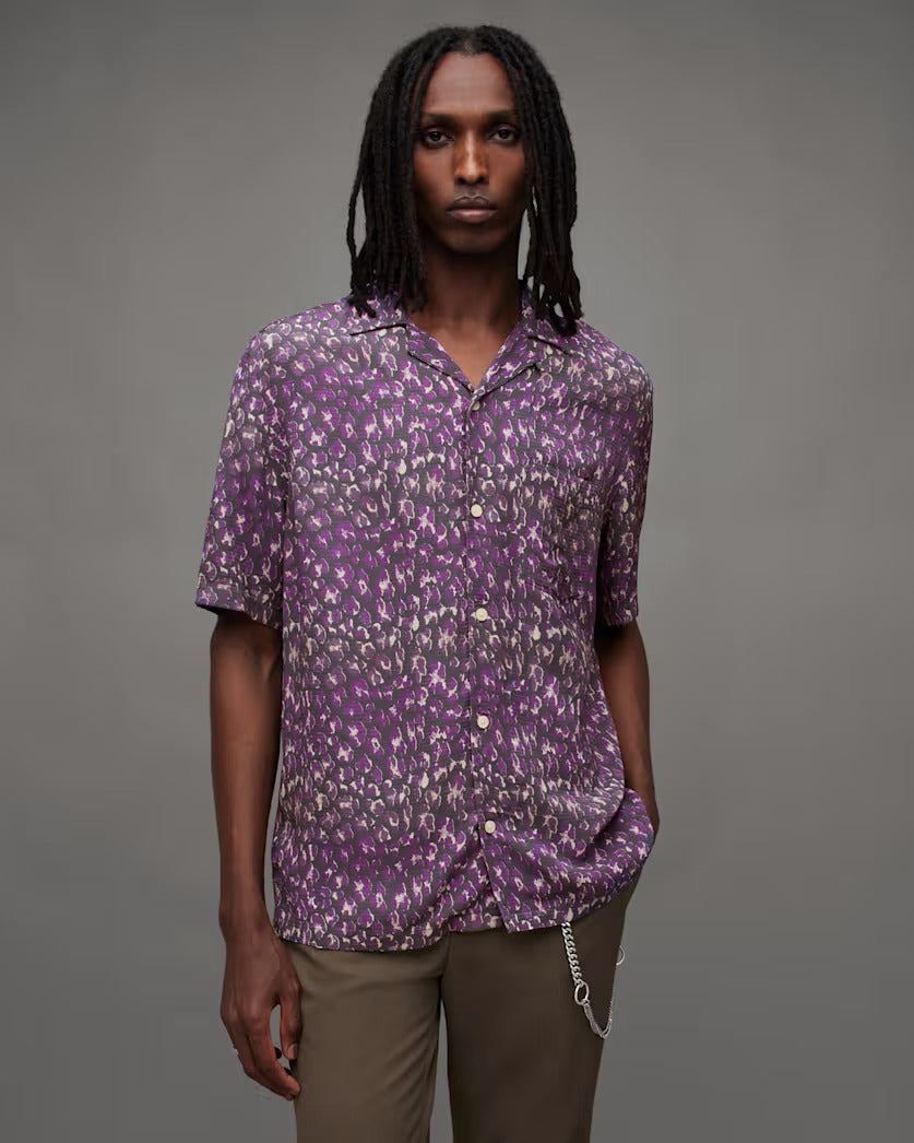 Ikuma Leopard Print Relaxed Fit Shirt