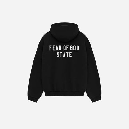 Essentials Fear of God Essentials Heavy Fleece Fullzip HoodieBlack - Size: S Hoodies | Shop From The Mirage