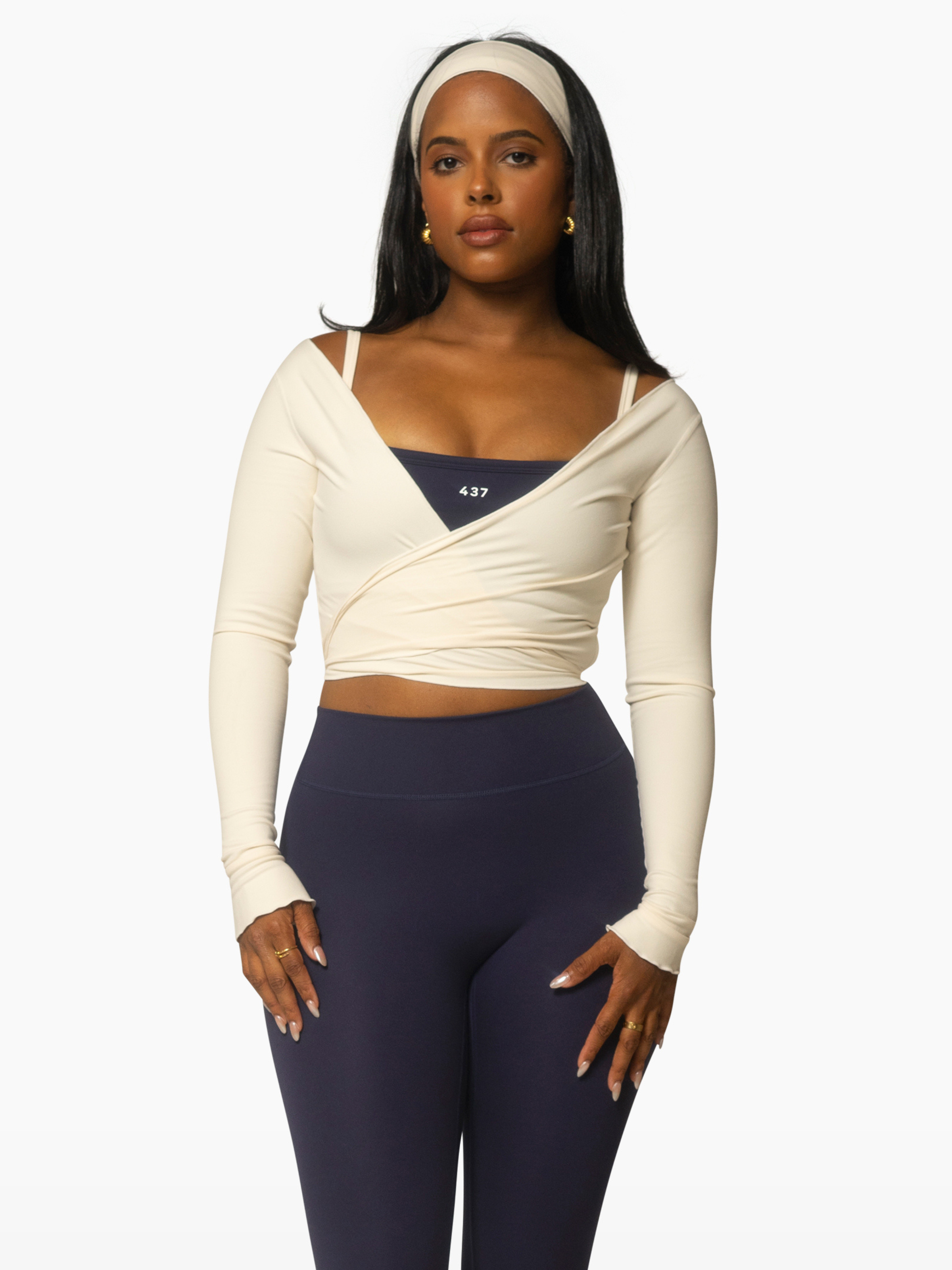 The Micro Bra / Navy-Cream