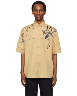 Beige Painted Effect Shirt