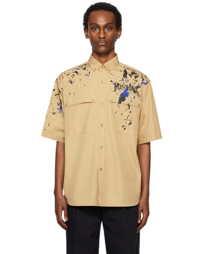 Beige Painted Effect Shirt