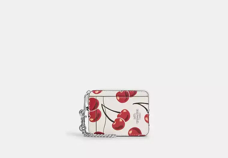 Coach Zip Card Case With Cherry Print - Wallets | Shop From The Mirage