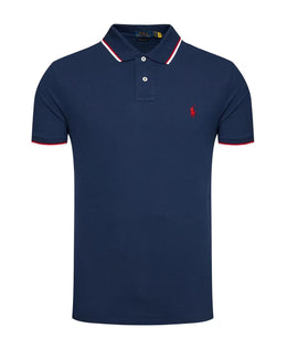 Polo Ralph Lauren Blue Cotton Polo with Button Fastening