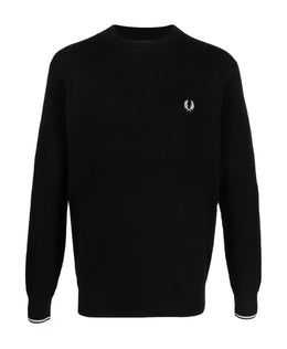 Fred Perry Logo Cotton Crewneck Jumper