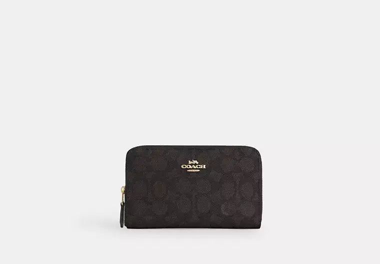 Coach Medium Id Zip Wallet In Signature Canvas - Wallets | Shop From The Mirage