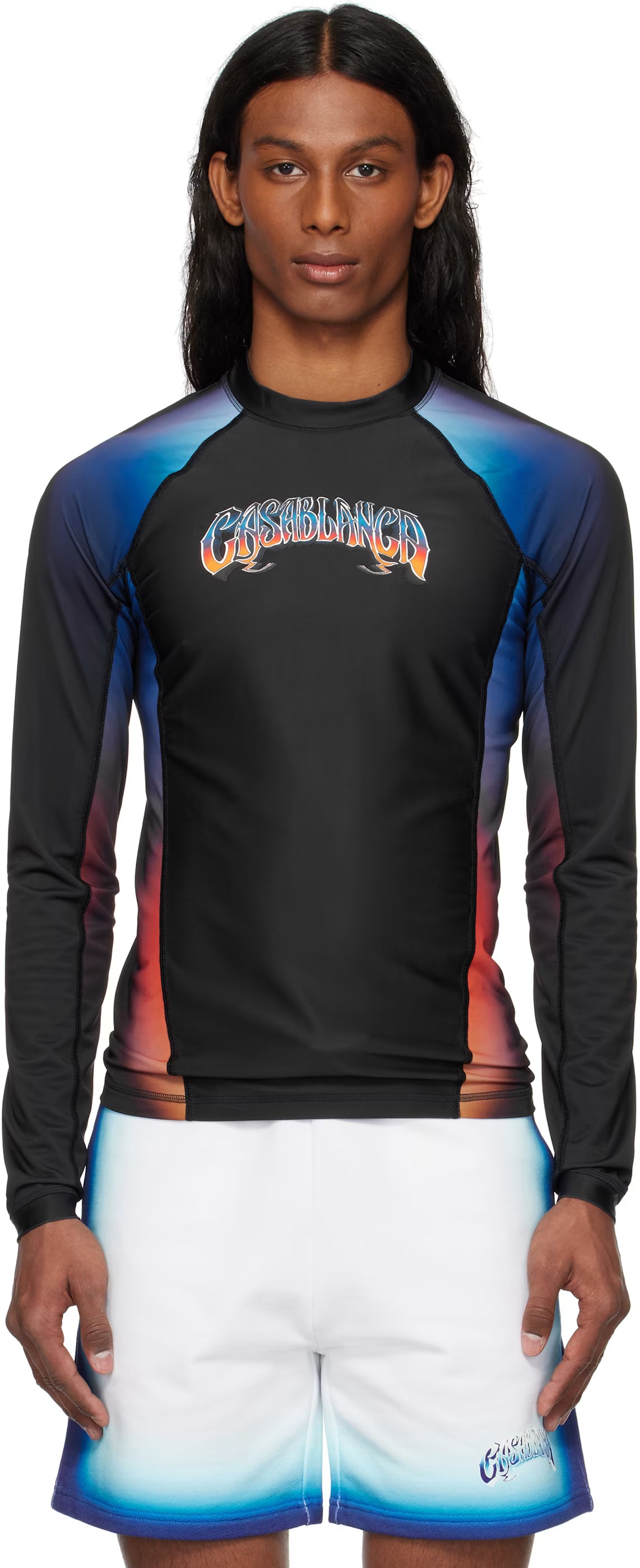 Black Gradient Rash Vest T-shirt
