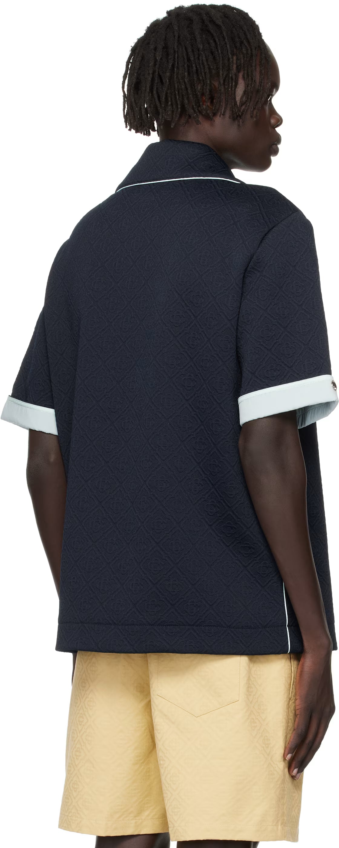 Navy Jacquard Shirt