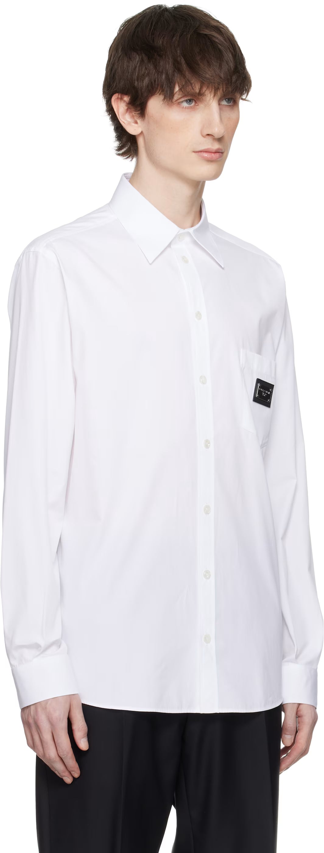 Dolce&Gabbana White Martini-Fit Shirt