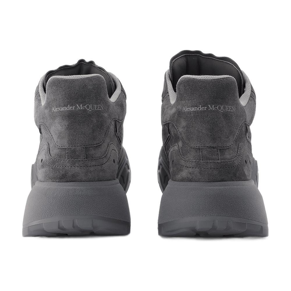 Alexander McQueen Men's New Court Calfskin Sneakers – Grey