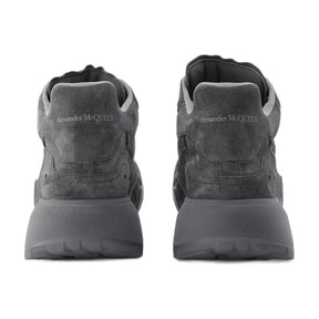 Alexander McQueen Men's New Court Calfskin Sneakers – Grey
