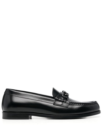 VLogo Chain leather loafers