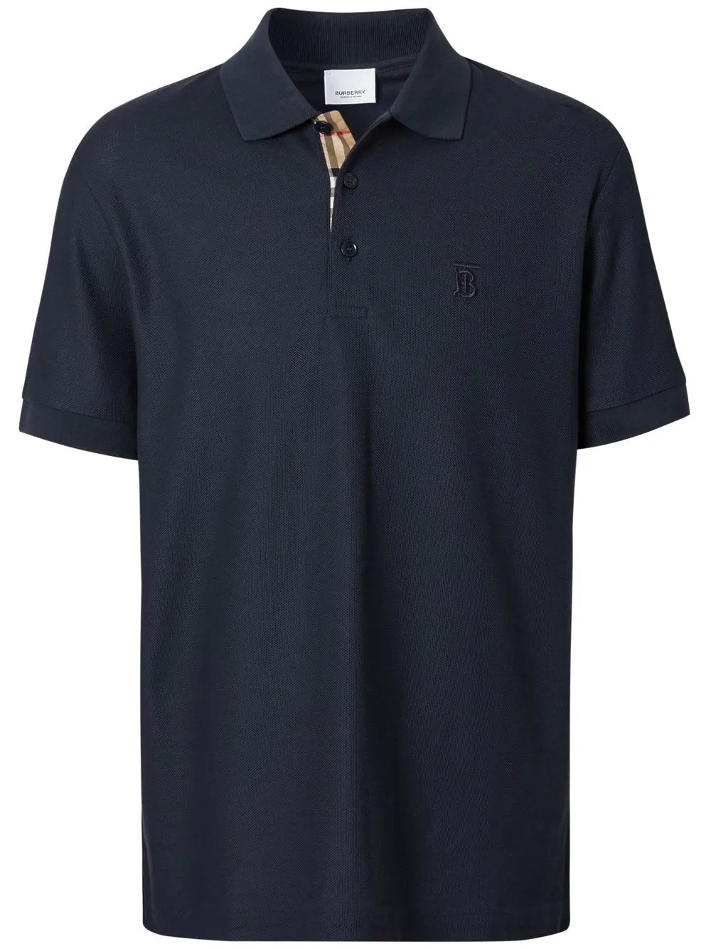 Burberry Monogram Motif Cotton Piqué Polo Shirt – Navy