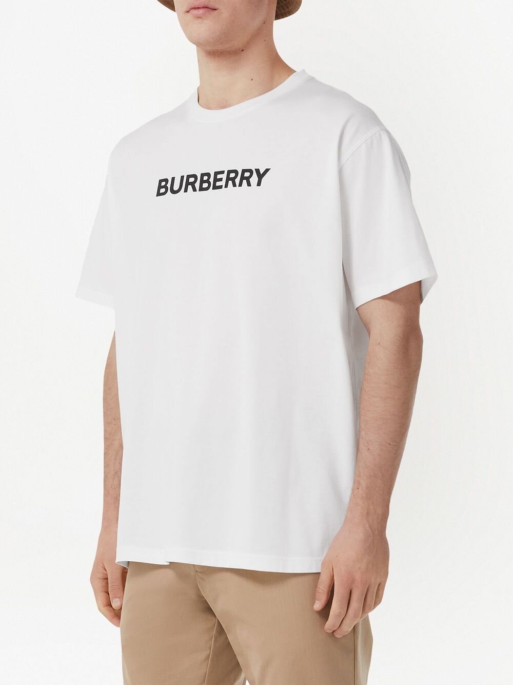 Burberry Harriston Printed Logo T-shirt in White