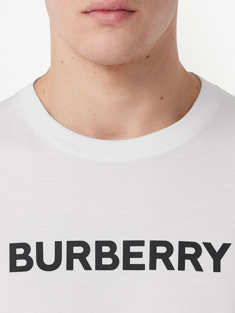 Burberry Harriston Printed Logo T-shirt in White